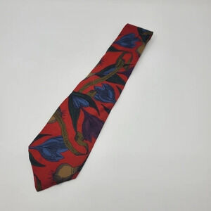 Liberty Of London Men's Necktie Floral Crocus Bulbs Plants Multicolored Silk